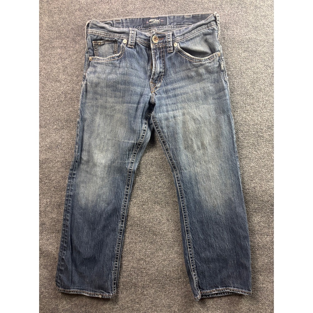 Silver Jeans Co Zac Jeans Mens 32x30 Blue Relaxed Straight M4408SDA495